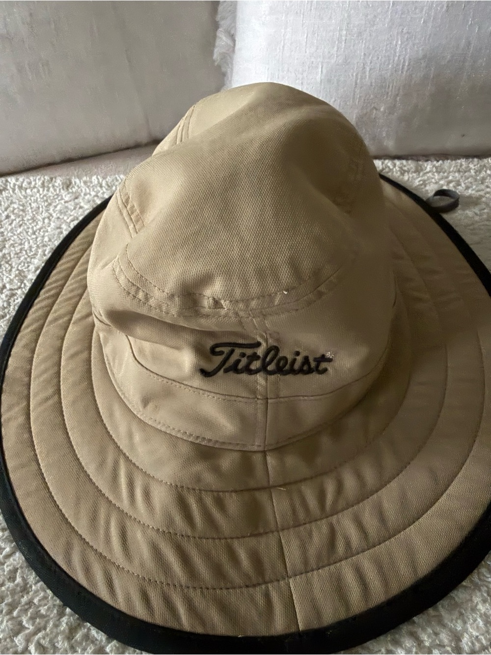 Titleist Tan Bucket Hat with Black Trim